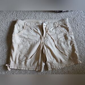 OP Light Tan Shorts with Button Detail